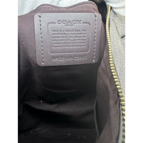 DAMAGED - Coach Rori Silver Stone Gray Granite Pebbled Leather Shoulder C2853 - Picture 12 of 12